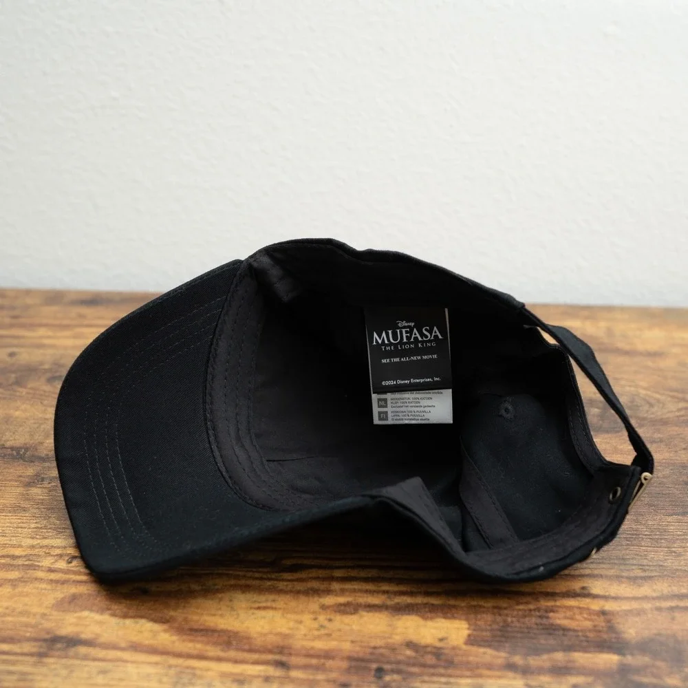 Mufasa The Lion King Hat Disney Movie Black Promo Baseball Cap‎ Strapback Adult